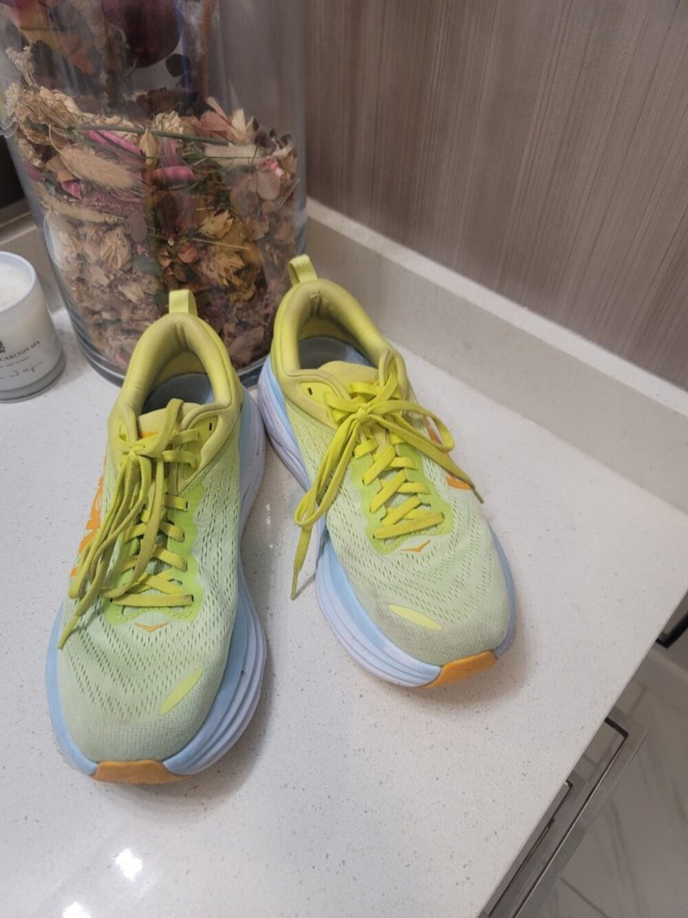 Hoka Bondi 8 Men Shoe Running Sneaker Comfort Sz 8.5 D Multicolor